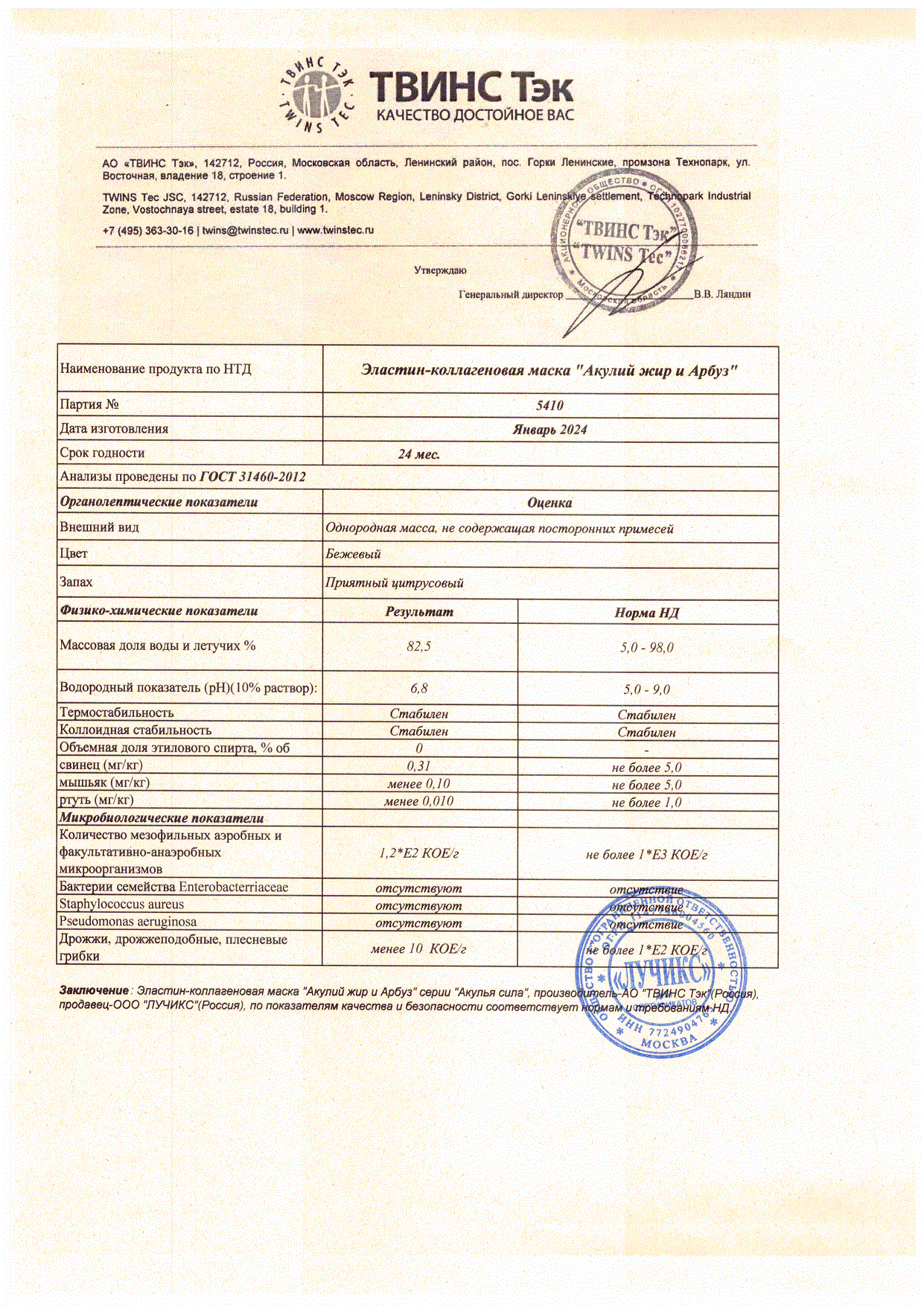 Паспорт №012024
